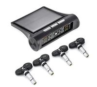 QASULER Internal Car TPMS Tyre Pressure Monitoring System Solar Power Digital LCD Display Auto Alarm Systems Tyre Pressure Sensor