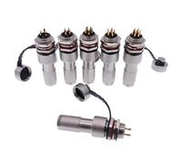 QASULER Ip68 Metal Connector M12 Gx12 12g Connectors Copper Contact 2pin3pin4pin5pin6pin7pin 5a Waterproof Plug & Socket a Set outdoor electrical connector(4p)