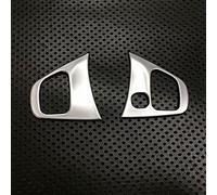 QASULER LHD Car Steering Wheel Button Frame Cover Trim Sticker Car Styling Interior, for Opel, Vivaro 2015 2016 2017 ABS Chrome Car Air Vent Decoration