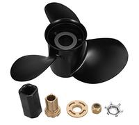 QASULER Marine Boat Outboard Propeller 13 1/4 X 17 Aluminum Alloy 60 75 90 100 115 125 HP Accessory Set 3 Blades 48-77344A45 Boat Propeller