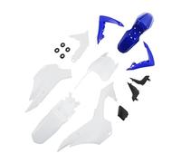 QASULER Motorcycle CRF 110 Full Body Plastic Cover Kit Fender Fairing Set CRF110 XR 2013-2015 Pit Dirt Bike Off Road Parts Motorcycle Full Fairing Body Kit(BU and WH)