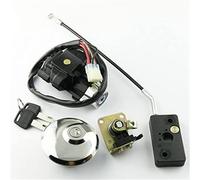 QASULER Motorcycle Ignition Switch Fuel Tank Cap Seat Lock Key Set Kit For GZ125 1998 1999-2003 GZ250 1999 2000-2011 Motorcycle Ignition Switch