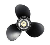 QASULER Outboard Propeller 58100-93723-019 , for , 8-20Hp 9 1/4 X Aluminum Alloy 3 Blade Black 10 Spline Tooth R Rotation Boat Propeller