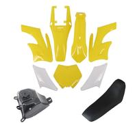 QASULER Plastic Cover Fairing Kits Mudguard Fenders Racer Seats Gas Fuel Tanks 47 49cc Engine 2 Stroke Apollo Kids Dirt Pocket Bike Fairing Fender Kit(Yellow Kit)