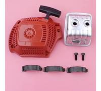QASULER Recoil Pull Starter, for Husqvarna, 435 440 Exhaust Muffler Bolt Top Cover Buckle Clip Chainsaw Spare Replace Tool Part Chainsaw Muffler Kit