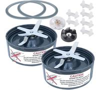 QASULER Replacement, for, 600W 900W Blender Blade Parts Blender Including Extractor Blade Gasket Shock Pad And Gear Blender Lid Blade