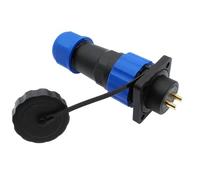 QASULER Sp20 Straight Waterproof Connector Flange Socket 2/3/4/5/6/7/8/9/10/12/14pin Ip68 Cable Connector outdoor electrical connector(4 Pin)