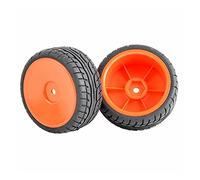QASULER Speed Tires Wheel, for HSP, 1/10 1:10 Touring Car RC 9071-8003 4PCS Insert Sponge Rc Racing Wheel Set(Red Wheel)