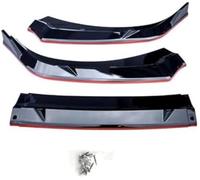 QASULER Splitter, for Hyundai, for Elantra, 2023 2024 2025 8th Generation Air Car Body Kit Spoiler Black Skirts Accessories Front Bumper Lip Splitter(Matt Black) Car Spoiler(BLACK Glossy Black-Red)