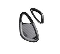 QASULER Stainless Steel Car Dashboard Air Outlet Patch Air Conditioner Vent Decorative Frame, for Smart, 453 Fortwo Forfour 2015-2020 Car Air Vent Decoration(Carbon fiber pattern)