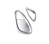 QASULER Stainless Steel Car Dashboard Air Outlet Patch Air Conditioner Vent Decorative Frame, for Smart, 453 Fortwo Forfour 2015-2020 Car Air Vent Decoration(Silver)