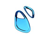 QASULER Stainless Steel Car Dashboard Air Outlet Patch Air Conditioner Vent Decorative Frame, for Smart, 453 Fortwo Forfour 2015-2020 Car Air Vent Decoration(Blue)