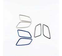 QASULER Stainless Steel Dashboard Air Conditioning Outlet Frame Decoration Trim, for, for, A4 B9 2017-2019 LHD Car Styling Interior Car Air Vent Decoration(Blue)