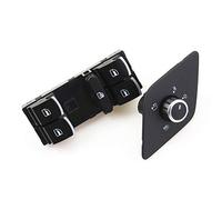 QASULER Window Master Switch + Rearview Mirror Button, for VW, for Golf MK6, for Jetta, for MK5 MK6, for Passat, for B6 CC, for Tiguan, for Rabbit 5ND 959 857 Car Window Switch