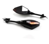 QASULER Wing Foldable Mirrors Turn Signal Integrated Led Light, for CBR600RR 2003-2017, for CBR1000RR Motorcycle Car Side Viewing Mirror Car Side Viewing Mirror