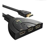 QASVOU 4K 2K 3D Mini 3 Port HDMI-compatible Switch KVM Splitter 3 input 1 Output VIdeo Switcher HUB 1080P For DVD HDTV