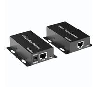 QASVOU USB2.0 50m Extender 4 Port Via Rj45 Ethernet Cat6 Cable for Laptop PC U Flash Disk Camera Keyboard Mouse Webcam Printer Scanner