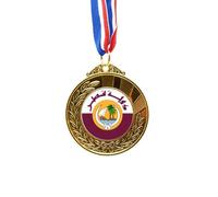 Qatar Asia National Emblem Gold Award Winner Medal First Place Ribbon