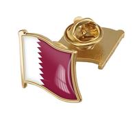 Qatar Flag Brooch - Personalized Crystal Shape Print Pin Flag Badge,Lapel Pins Patriotic Clothes Scarf Bag Hat Accessories For Women Men