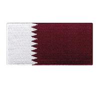 Qatar Flag Embroidered Patch Qatari Iron-On Arab National Emblem