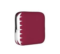 Qatar Flag Period Proof Storage Bag-Feminine Hygiene Travel Case for Sanitary Pads, Discreet Mensural Pouch for Purse Office
