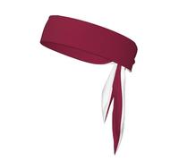 Qatar flag Prints Double-sided sports bandana with straps sweat-wicking and breathable suitable for running and fitness.