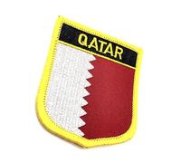 Qatar Qatari Middle East Arab Flag Iron On Embroidered Fabric Sew On Patch Pack of 1