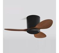 QATGQBCF Ceiling Fans With Remote, Silent Reversible 3 Blades Ceiling Fan