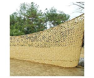QATGQBCF Desert Camouflage Net 3x5m 4x6m 8x10m, 210D Oxford Fabric, Reinforced Edge & Hanging Loops, Military Tactical Camo Netting For Hunting, Camping, Shooting Blind & Outdoor Shade(3.0x7.0m)