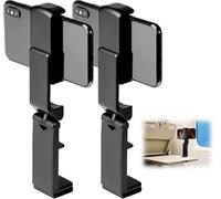 Qaum 2packs Airplane in Flight Phone Holder,360° Rotatable Adjustable Universal Airplane Phone Holder Mount,Hands Free Portable Foldable Travel Essential for iPhone Android Mobile Phone