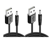 Qaum 2PCS Charger for Fairywill Bitvae Seago 7AM2M Foreo Toothbrush, Universal USB to 3.5x1.35mm DC 2A Cable Replacement Power Cord Adapter for Electric Toothbrush HUB Splitter Router LED Lights