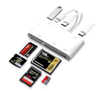 Qaum 7 in 2 Multi Card Reader Adapter, Memory Card Reader for XD,MS,CF,TF,SD Cards, 5Gbps High Bidirectional Transmission USB C SD Card Reader, PD 60W for iPhone16 15 iPad Sony Samsung Android Windows