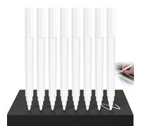 Qaum 8PCS White Chalk Pens, Washable Chalk Pens LED Fluorescent Light Board Marker Erasable Wipeable for Christmas Greeting Cards Chalkboard, Whiteboard, Blackboard, Window, Car Glass, Bistro