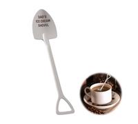 Qaum Dads Ice Cream Spoon Daddy Christmas Funny Gifts for Father Papa Stainless Steel Coffee Tea Dessert Spoons Dad's ICE Cream Shovel Thanksgiving Day Birthday Presents for Father Papa Retirement