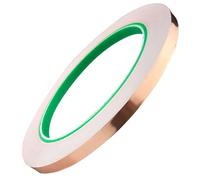 Qaum Double-Sided Conductive Copper Tape, 1/4 Inch x 108ft Copper Foil Tape Grounding Strong Adhesive for Guitar, EMI Shielding Crafts, Electrical Repairs, Stained Glass, Anti Slug Snail Repellent
