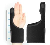 Qaum Pinky Finger Splint for Broken Trigger, Metacarpal Splint Left or Right Hand Brace with Metal Plate, Adjustable Little Finger Brace for Carpal Tunnel Arthritis Tendonitis Pain Relief, One Size