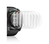 Qaum Screen Protector for Garmin Fenix 7 6 Packs Tempered Glass 47mm Anti Dust 2.5D Ultra Thin Screens Cover 9H Hardness Anti-Scratch for Adult Kids Smart Watch