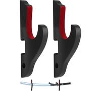 Qaum Sword Wall Mount Tier Adjustable Padded Hook(Suede) Lightsaber Wall Mount Hanger Holder for Halloween Katana Light Saber Cosplay Tanto Demon Slayer Weapon Stand for Home & Game Room Decoration