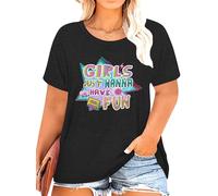 QAUN 80s Baby 90s Made Me Shirt: Women Plus Size 90s Outfits Shirts Retro 80's Nostalgia Tshirt, Darkgrey2, 4XL Plus