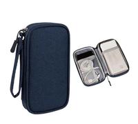 QAUUCP Cable Organiser Bag Portable Cable Organizer Waterproof Storage Bag for Power Bank Digital Case Earphone Oxford Cloth Holder(Blue)