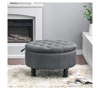 QAUUCP Footstool Storage Box Ottoman Storage Footstool Linen Buttoned Bed End Bench Shoe Bench tool and Pouffes for Living Room