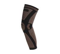 QAUUCP Full Leg Compression Sleeves Lengthened Warm Knee Pads Stretchy Sweat-absorbent X Pressurized Breathable Copper Knitted Nylon Fabric Non-slip Silicone(1PCS,L)