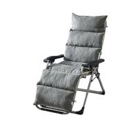 QAUUCP Garden Chair Cushions with Back Lounger Recliner Cushion Garden Furniture Patio Chairs Pad Elderly Chaise Longue Mattress Nap Sleeping Back(Grey,125X50X12cm)