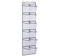 QAUUCP Hanging Shoe Rack Hanging Shoe Rack Organizer Over The Door Shoe Organizer 12/14 Large Breathable Mesh Pockets Slippers Organizer Shoe Storage(White 12pockets)