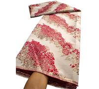 QAUUCP Jacquard Fabric Brocade Lace Fabric Jacquard Lace Cloth For Women Evening Dresses(Color 4)