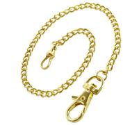 QAUUCP Pocket Watch Chain Men's 37.5cm Albert Pocket Watch Vest Chain with Circle Spring Clasp Vintage Metal Steel Accessory