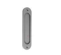 QAUUCP Recessed Door Handle Concealed Buckle Embedded Sliding Handle | 1 PCS Pull Rectangular or Elliptic for Sliding Doors Installation(Oval -A- Grey)