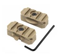 Qavctw Tactical ARC Rail Adapter Mount 360 Degrees Rotation for 19mm Tactical Fast Helmet (Tan)