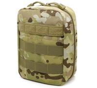 Qavctw Tactical EDC Pouch Utility Organizer Molle Pouches EMT Ifak Medical First Aid Kit Utility Pouch with Two Zippers for Outdoor Tactical Survival Bag