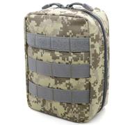 Qavctw Tactical EDC Pouch Utility Organizer Molle Pouches EMT Ifak Medical First Aid Kit Utility Pouch with Two Zippers for Outdoor Tactical Survival Bag